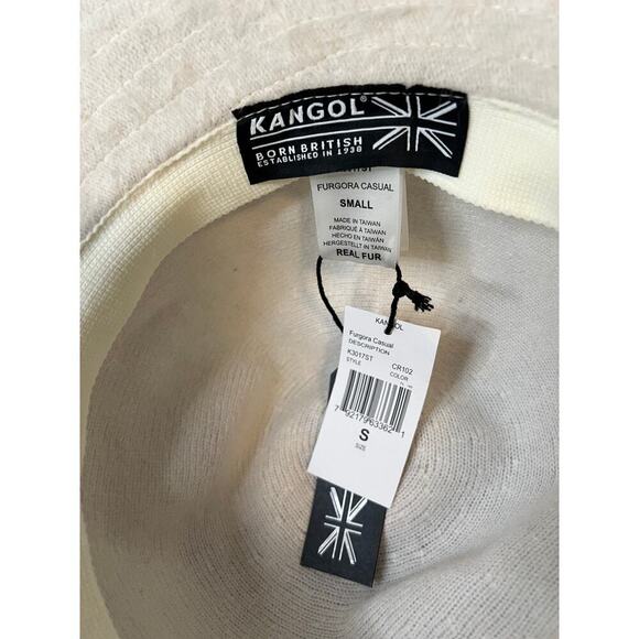 NWT Kangol White Cream Angora Bucket Hat Size S main image 4